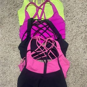 Lululemon bundle of sports bras size 4 all in perfect condition